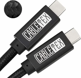 CableTex USB 3.1 Kabel schwarz, USB-C 3.1 [Stecker] auf USB-C 3.1 [Stecker], 1m (CABLETEX_c_c_3.1_1_vidschwarz)