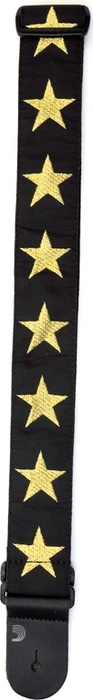 D'Addario Nylon Woven Guitar Strap Gold Star