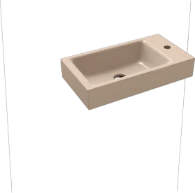 Kaldewei Puro 3162 Wandwaschtisch 55x30x10cm, mit Hahnloch rechts, bahamabeige