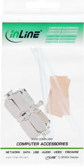 InLine Kabelverbinder RJ-45 Buchse/Verlegekabel Cat.6A, LSA, geschirmt