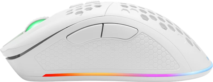 Deltaco WM80 Wireless Lightweight Gaming Mouse weiß, USB/Bluetooth