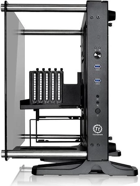 Thermaltake Core P1, schwarz, Glasfenster, Mini-ITX