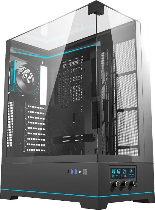 DarkFlash DY450L Pro Black, Glasfenster