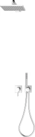 Keuco IXMO Brause-Set 4 Einhebelmischer für 2 Verbraucher mit Brausehalter und Kopfbrause chrom