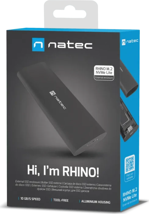 Natec Rhino M.2 NVMe Lite, schwarz, USB-C 3.1