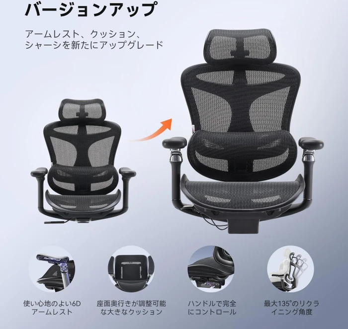 Sihoo Doro C300 Pro Ergonomischer Bürostuhl, schwarz