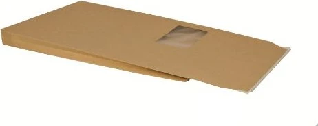 Bong Faltentasche C4 mit Fenster braun, 324x229x20mm, 200er-Pack