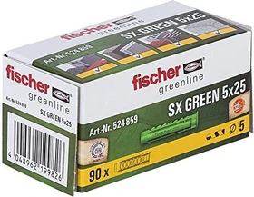 fischer SX Green 5x25 Spreizdübel, 5x25mm, 90 Stück