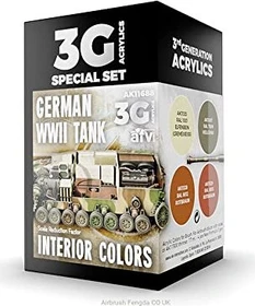 AK-Interactive 3rd Gen Acrylic Colors German WWII Tank Interior Colors Farbset, 4-tlg.