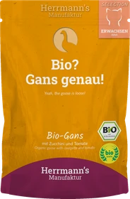 Herrmann's Manufaktur Bio Gans mit Zucchini und Tomaten, 100g