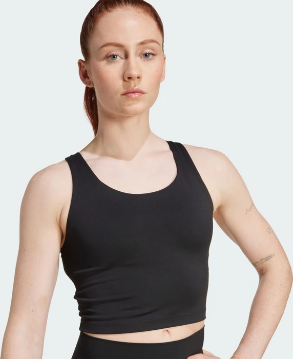 adidas All Me Medium-Support Bra Tanktop Sport-BH schwarz (Damen)