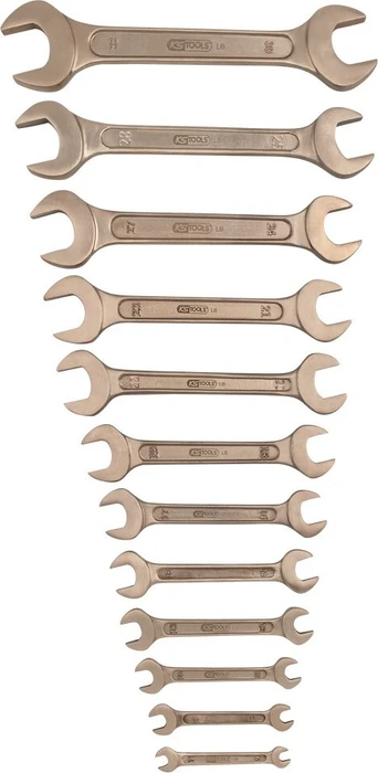KS Tools BRONZEplus Doppelmaulschlüssel funkenfrei Schraubenschlüsselsatz, 12-tlg.