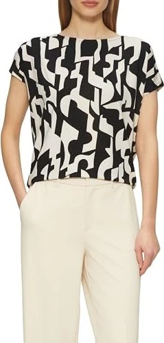 s.Oliver Viskosestretch Relaxed Fit T-Shirt kurzarm schwarz (Damen)