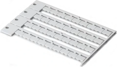 Wago WSB-Beschriftungskarte als Karte bedruckt Lin, Lin, , Lout, Lout, 24V, 11, 12,14 0V (10x) nicht dehnbar Aufdruck senkrecht aufrastbar weiß