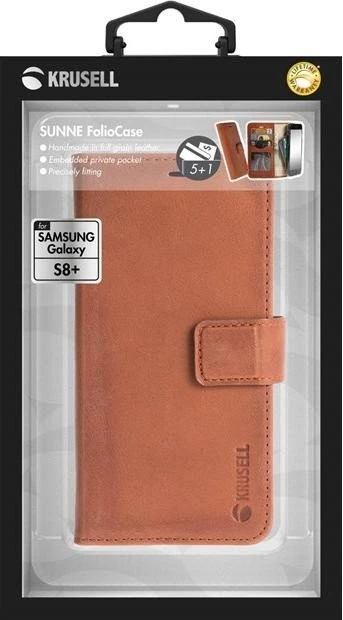 Krusell Sunne 5 Card FolioCase für Samsung Galaxy S8+ braun