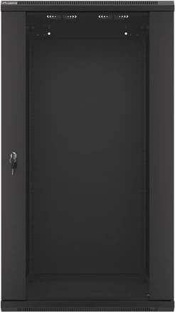 Lanberg 19" Wandschrank 22HE, hängend, Flat Pack, Glastür, IP20, RAL 9004, 600mm tief