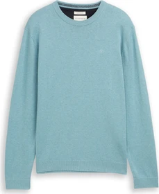 Tom Tailor Basic Baumwolle Strickpullover tourmaline melange (Herren)