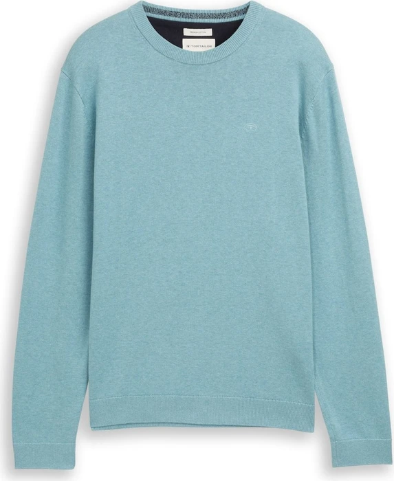Tom Tailor Basic Baumwolle Strickpullover tourmaline melange (Herren)