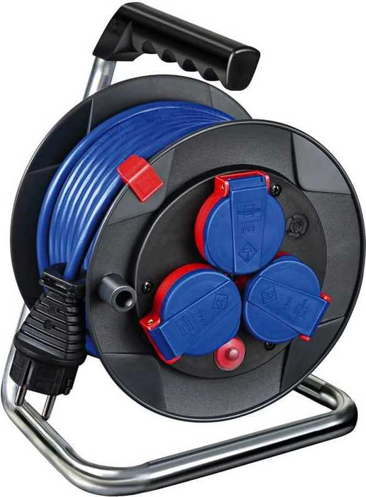 Brennenstuhl Garant Kompakt Kabeltrommel, Schuko auf 3x Schuko, 15m, IP44, AT-N05V3V3-F 3G1,5