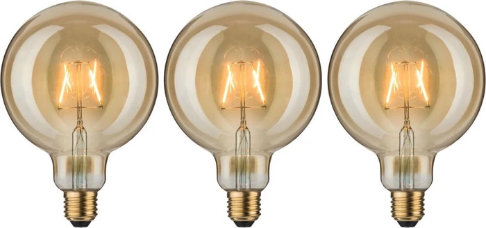 Paulmann 1879 Filament LED Globe G125 E27 2.7W/817 gold, 3 Stück