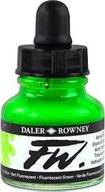 Daler Rowney FW Acrylic Ink fluorescent green, 29.5ml
