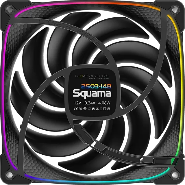 Geometric Future Squama 2503-14B, schwarz, 140mm, 3er-Pack