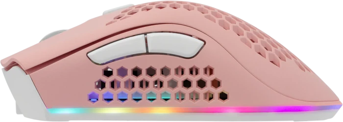White Shark Lionel Pink Wireless Gaming Mouse, rosa/weiß, USB