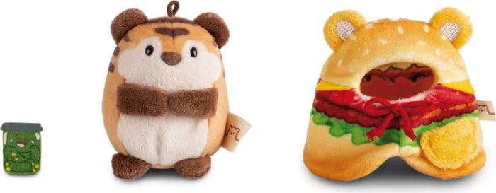 Nici MyMochi Yummi Edition Tiger Tiggy mit Gurkenglas und Hamburgerkostüm Geschenkbox 8cm