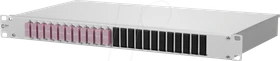 Metz Connect OpDAT fix splice LWL-Patchpanel SC-D Kupplungen, OM4 violett, 12-Port, 1HE, 1HE