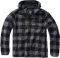 Brandit Teddyfleece Worker Hoodie black/grey gingham (Herren) Vorschaubild