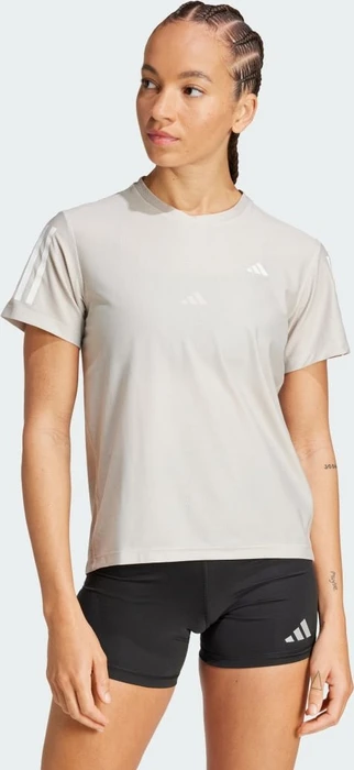 adidas Own The Run Laufshirt kurzarm beige (Damen)