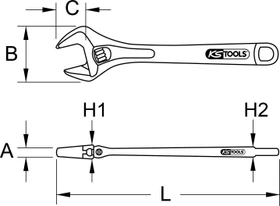 KS Tools Edelstahl Rollgabelschlüssel, 65x600mm