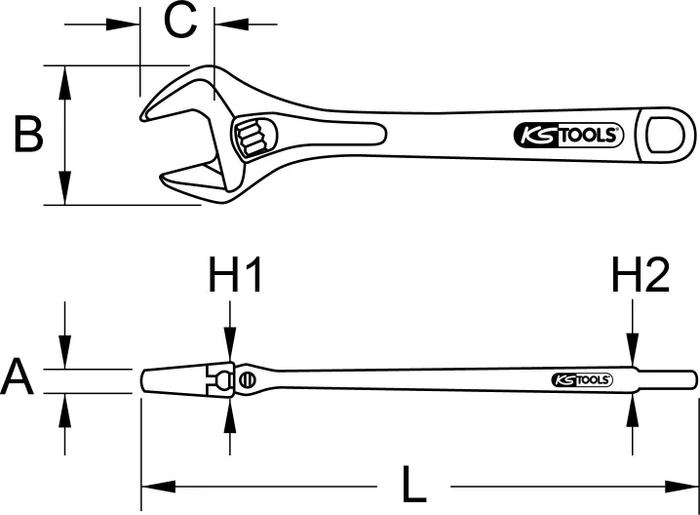 KS Tools Edelstahl Rollgabelschlüssel 964.13xx