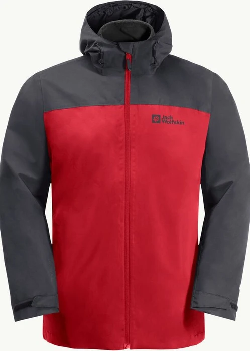 Jack Wolfskin Taubenberg 3in1 Funktionsjacke adrenaline red (Herren)