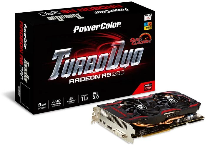PowerColor Radeon R9 280 TurboDuo OC, 3GB GDDR5, DVI, HDMI, 2x mDP