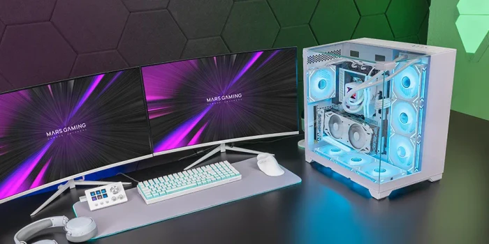 Mars Gaming MC-VISION White, Glasfenster