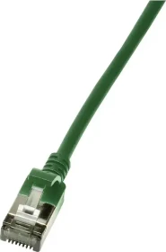 LogiLink TPE Slim Patchkabel, Cat6a, U/FTP, RJ-45/RJ-45, 1m, grün