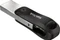 SanDisk iXpand Go 128GB, USB-A + Apple Lightning, USB 3.2 Gen 1×1, USB 2.0 Vorschaubild