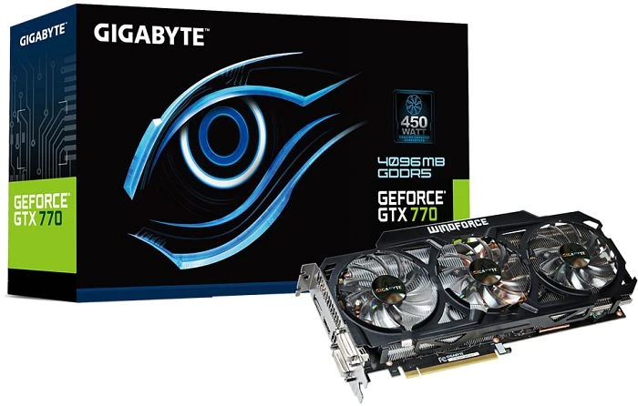 GIGABYTE GeForce GTX 770 Windforce 3X (Rev. 1.0), 4GB GDDR5, 2x DVI, HDMI, DP