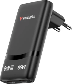Verbatim Fold 'n' Go GaN Charger 65W schwarz
