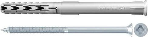 fischer SXR 6x50 Z K (8) Schrauben/Dübel-Sortiment, 6 Stück