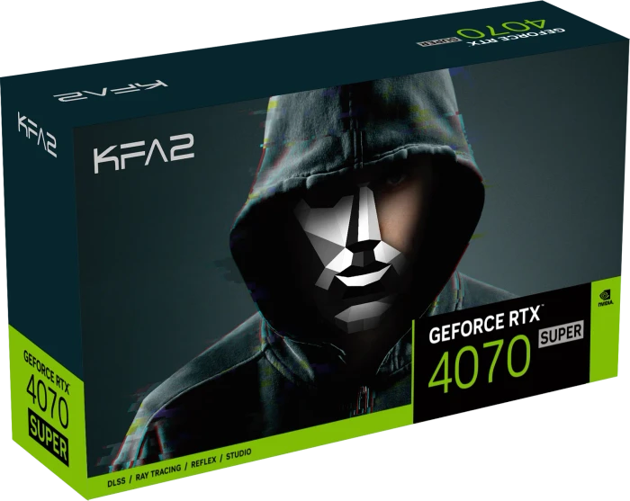KFA2 GeForce RTX 4070 SUPER 1-Click OC 2X, 12GB GDDR6X, HDMI, 3x DP