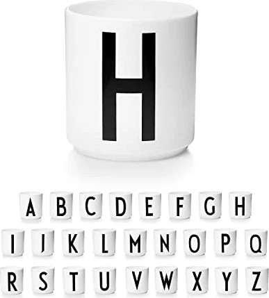 Design Letters Persönlicher Porzellanbecher A-Z Buchstabe H 250ml