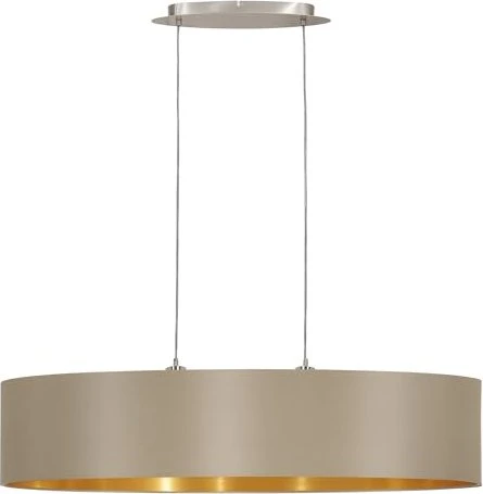 Eglo Maserlo Pendelleuchte/Schirmleuchte 78x22cm taupe/gold