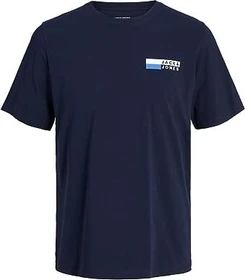 Jack & Jones Logo T-Shirt kurzarm navy balzer/print:play 4 (Herren)