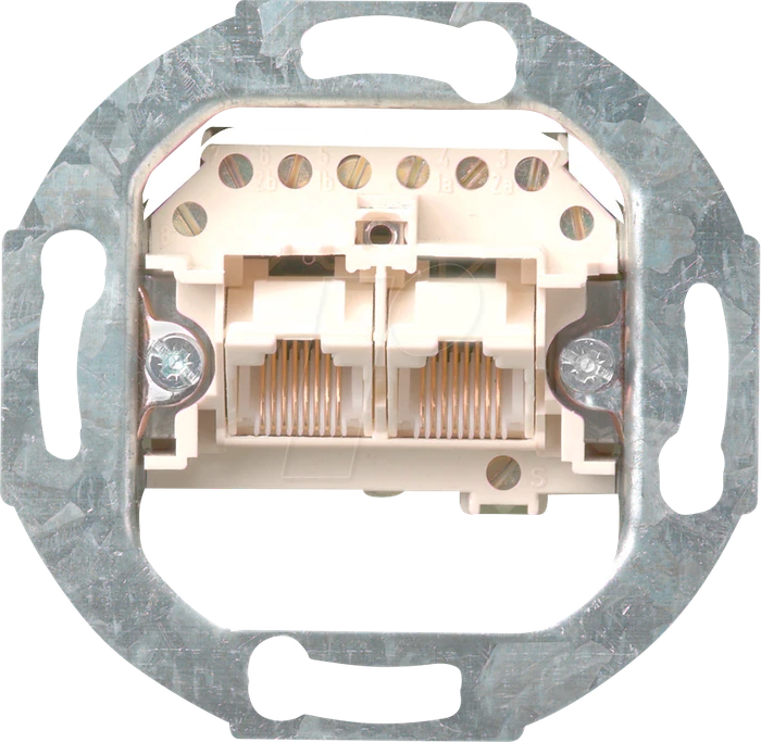 Gira Einsatz UAE/IAE (ISDN)-Anschlussdose Cat.3 2fach, 2 x 8-polig Schraubklemmen