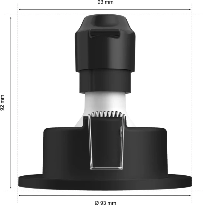 Philips Hue White and Color Ambiance Xamento Einbauleuchte rund schwarz, 3 Stück