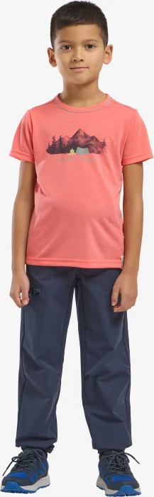 Jack Wolfskin Hiking Graphic Funktionsshirt kurzarm sunset coral (Junior)