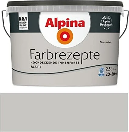Alpina Farben Farbrezepte Innenfarbe nebelzauber matt, 2.5l