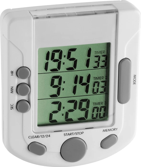 TFA Dostmann Digitaler 3-fach-Timer Triple Time Kitchen Timer